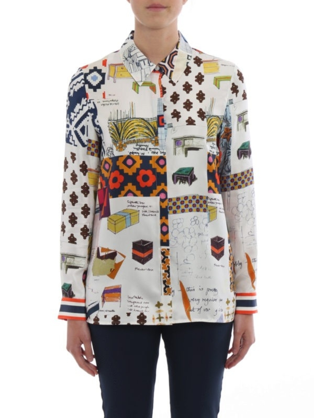 NWT Tory Burch Sienna Silk Twill Button Front - Picture 1 of 6